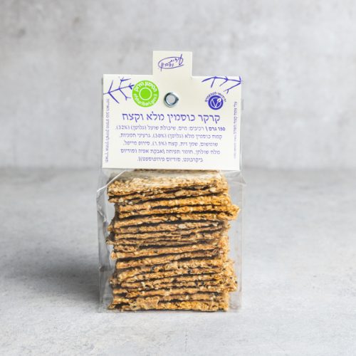 קרקר כוסמין מלא וקצח